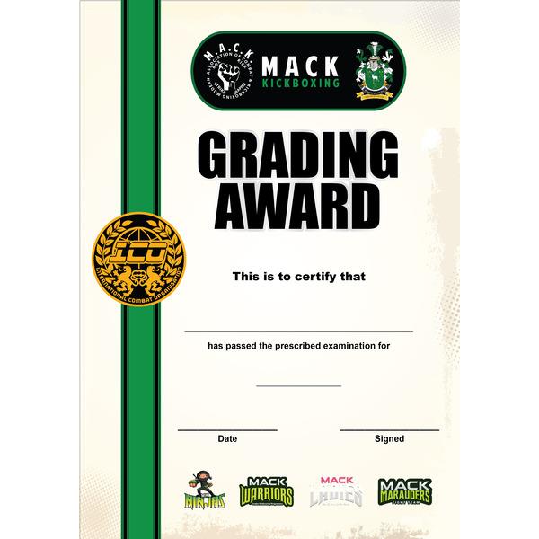 Replacement Grading Certificate